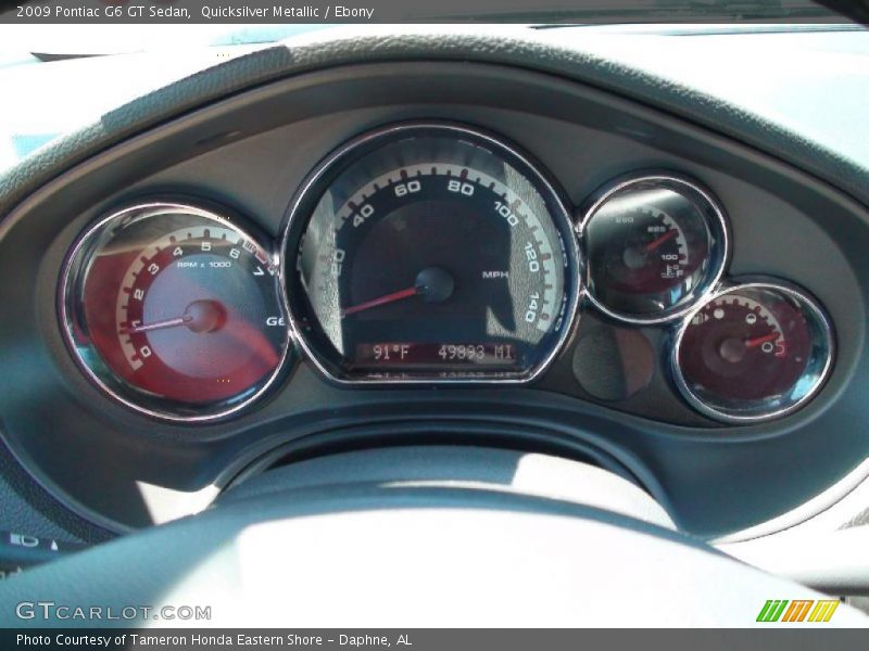 Quicksilver Metallic / Ebony 2009 Pontiac G6 GT Sedan