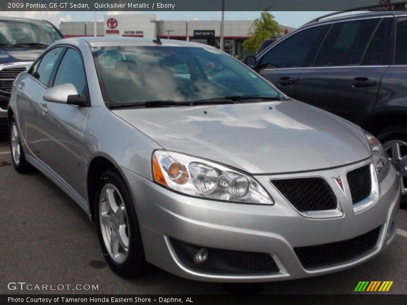 Quicksilver Metallic / Ebony 2009 Pontiac G6 GT Sedan