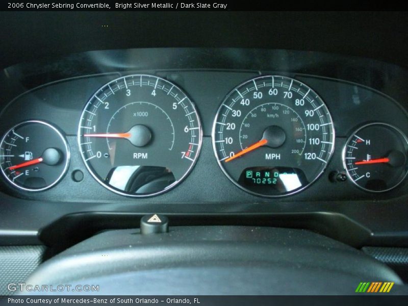 Bright Silver Metallic / Dark Slate Gray 2006 Chrysler Sebring Convertible