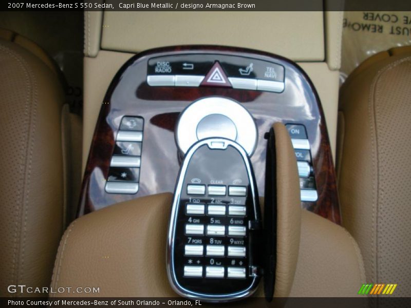 Capri Blue Metallic / designo Armagnac Brown 2007 Mercedes-Benz S 550 Sedan
