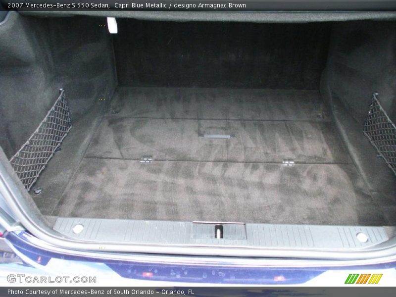 Capri Blue Metallic / designo Armagnac Brown 2007 Mercedes-Benz S 550 Sedan