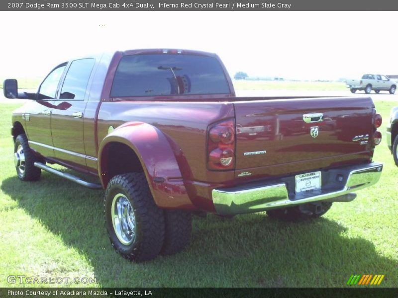 Inferno Red Crystal Pearl / Medium Slate Gray 2007 Dodge Ram 3500 SLT Mega Cab 4x4 Dually