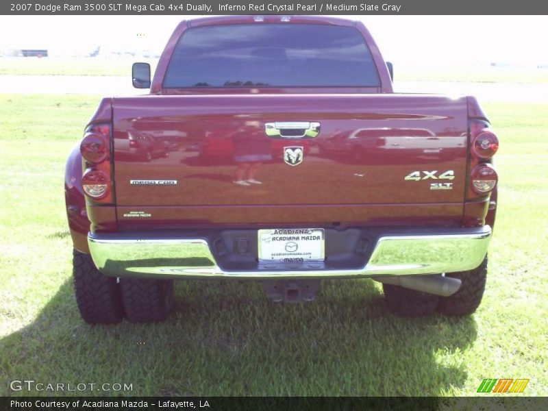 Inferno Red Crystal Pearl / Medium Slate Gray 2007 Dodge Ram 3500 SLT Mega Cab 4x4 Dually