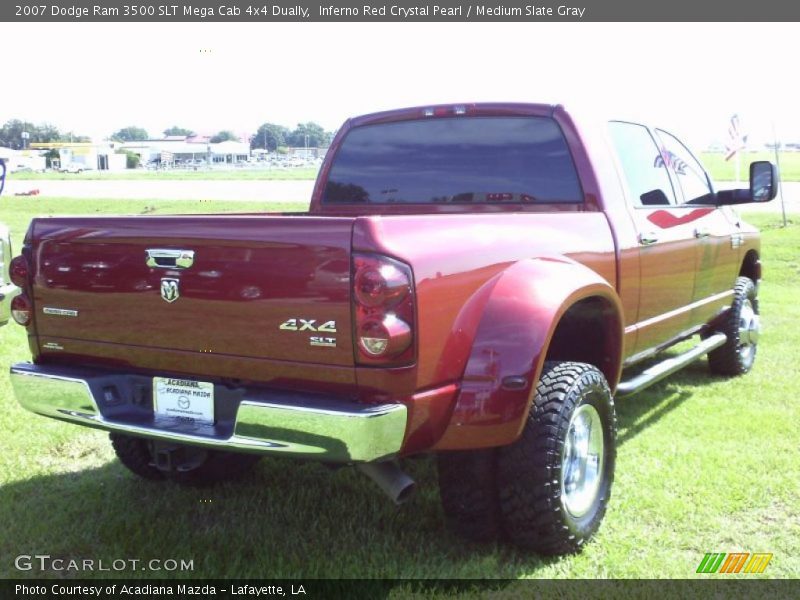 Inferno Red Crystal Pearl / Medium Slate Gray 2007 Dodge Ram 3500 SLT Mega Cab 4x4 Dually