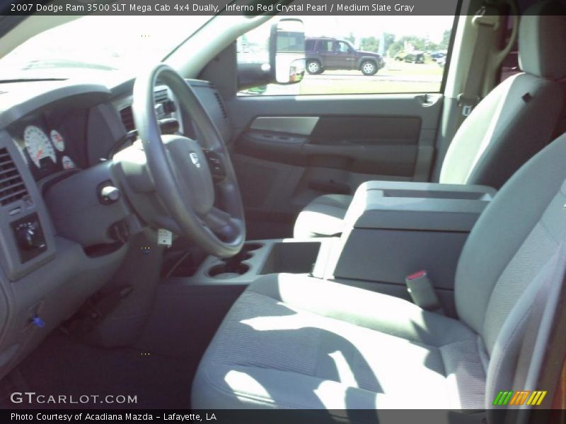 Inferno Red Crystal Pearl / Medium Slate Gray 2007 Dodge Ram 3500 SLT Mega Cab 4x4 Dually