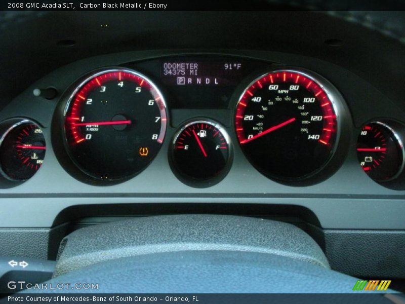 Carbon Black Metallic / Ebony 2008 GMC Acadia SLT