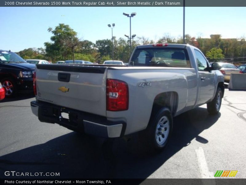 Silver Birch Metallic / Dark Titanium 2008 Chevrolet Silverado 1500 Work Truck Regular Cab 4x4