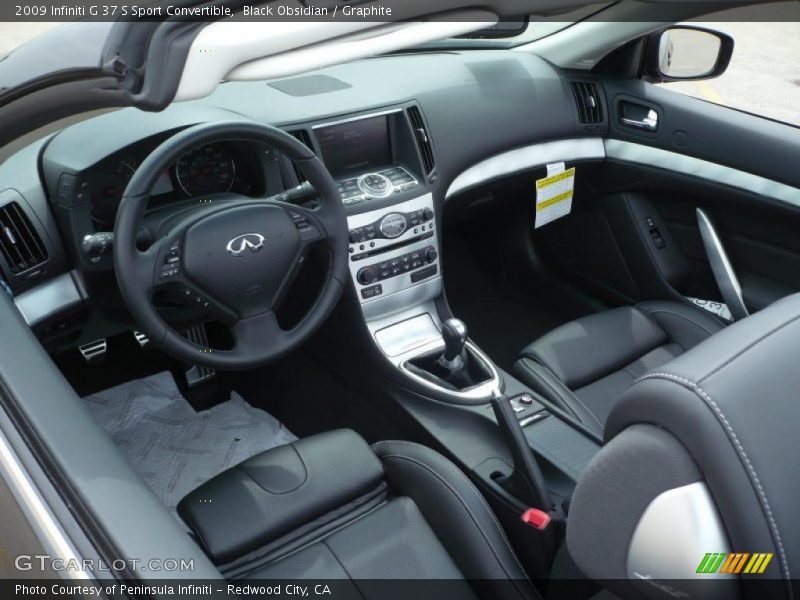 Black Obsidian / Graphite 2009 Infiniti G 37 S Sport Convertible