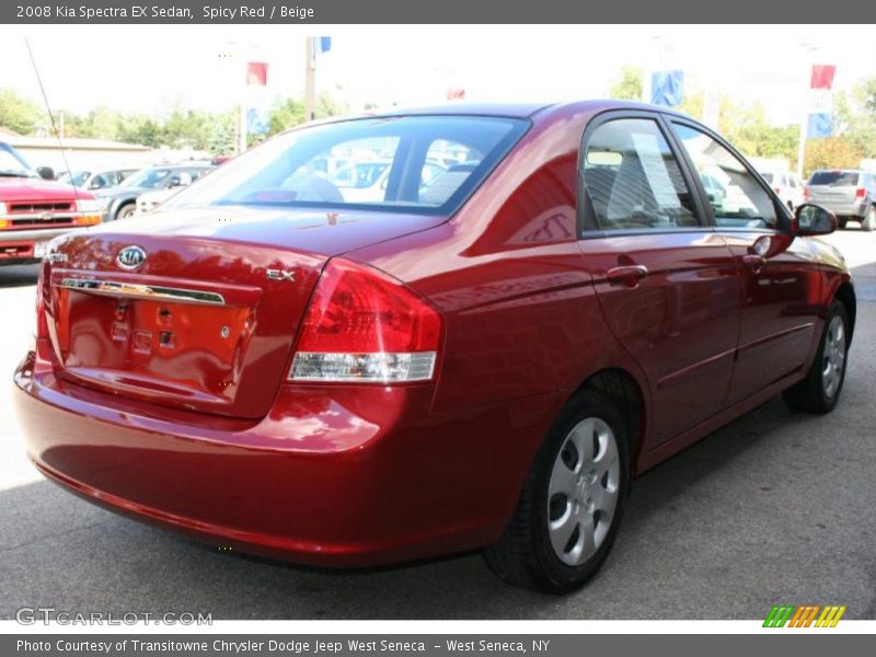 Spicy Red / Beige 2008 Kia Spectra EX Sedan