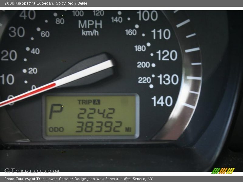 Spicy Red / Beige 2008 Kia Spectra EX Sedan
