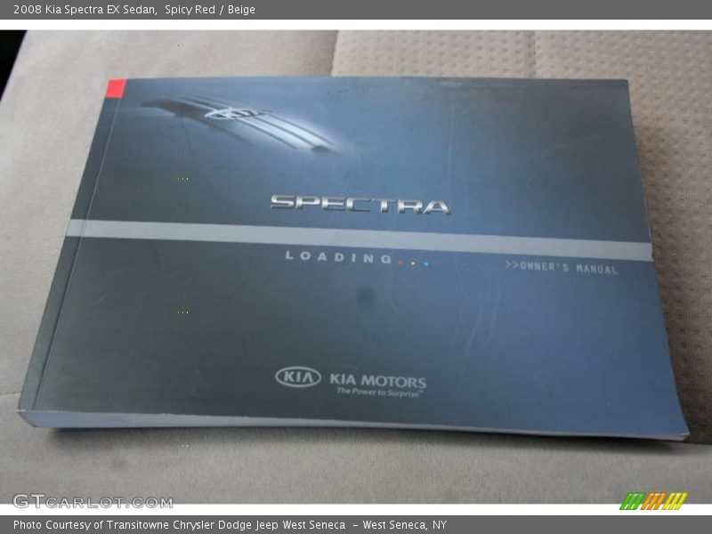 Spicy Red / Beige 2008 Kia Spectra EX Sedan