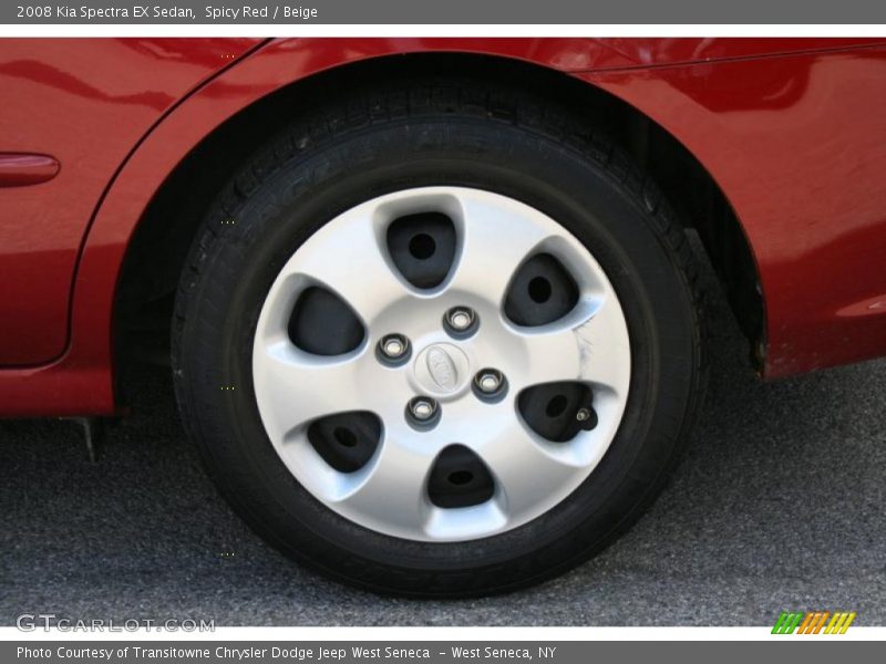 Spicy Red / Beige 2008 Kia Spectra EX Sedan