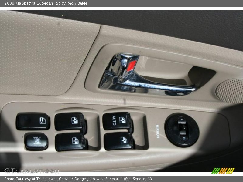 Spicy Red / Beige 2008 Kia Spectra EX Sedan