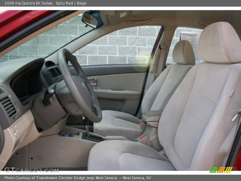 Spicy Red / Beige 2008 Kia Spectra EX Sedan