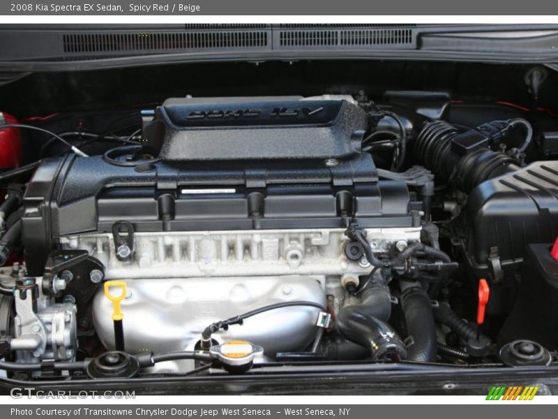 Spicy Red / Beige 2008 Kia Spectra EX Sedan