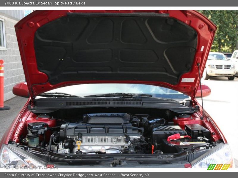 Spicy Red / Beige 2008 Kia Spectra EX Sedan