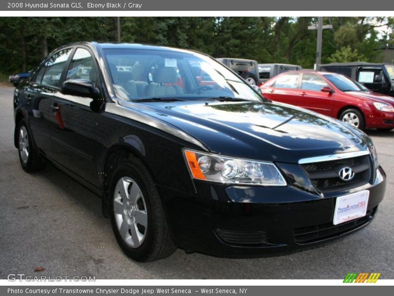 Ebony Black / Gray 2008 Hyundai Sonata GLS