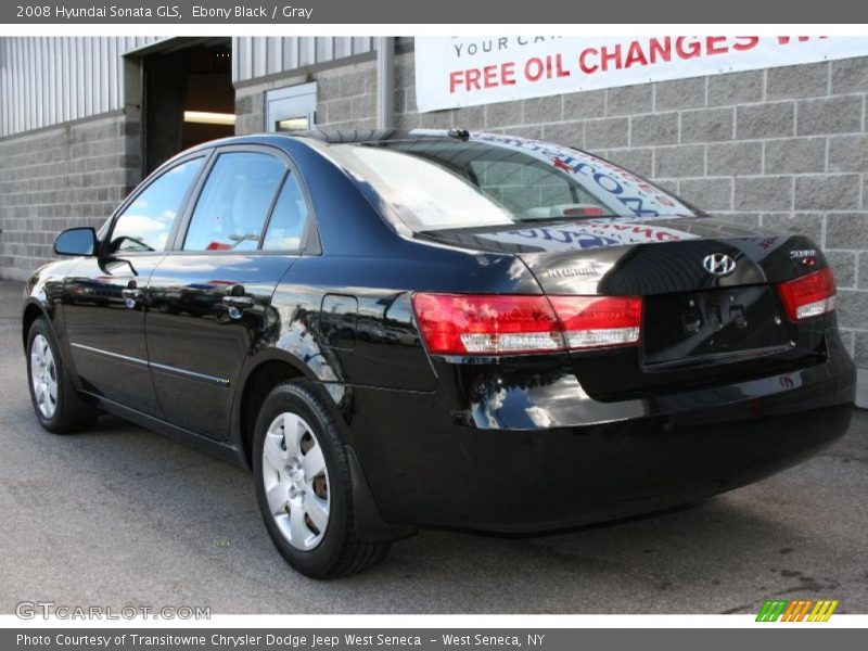 Ebony Black / Gray 2008 Hyundai Sonata GLS