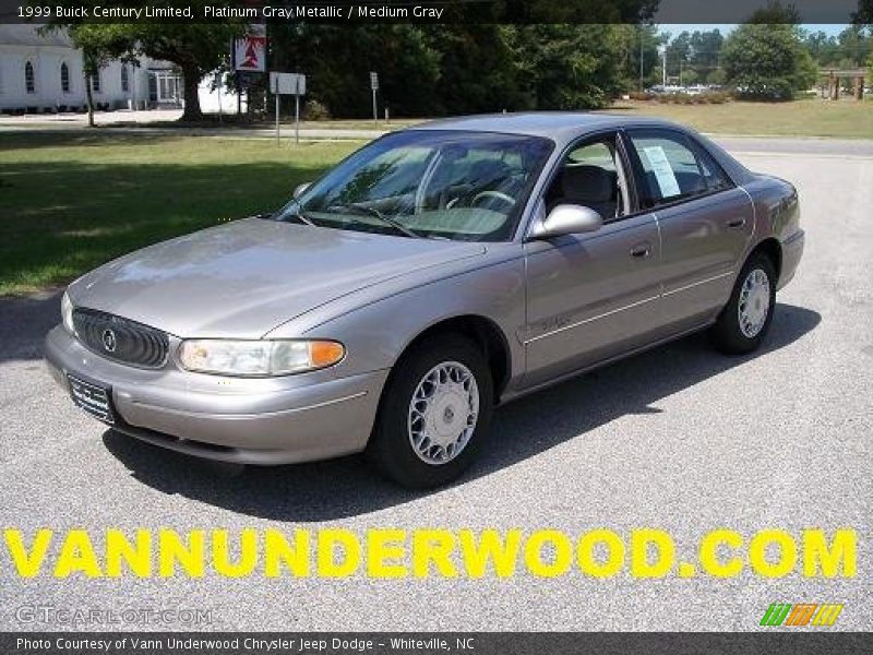 Platinum Gray Metallic / Medium Gray 1999 Buick Century Limited