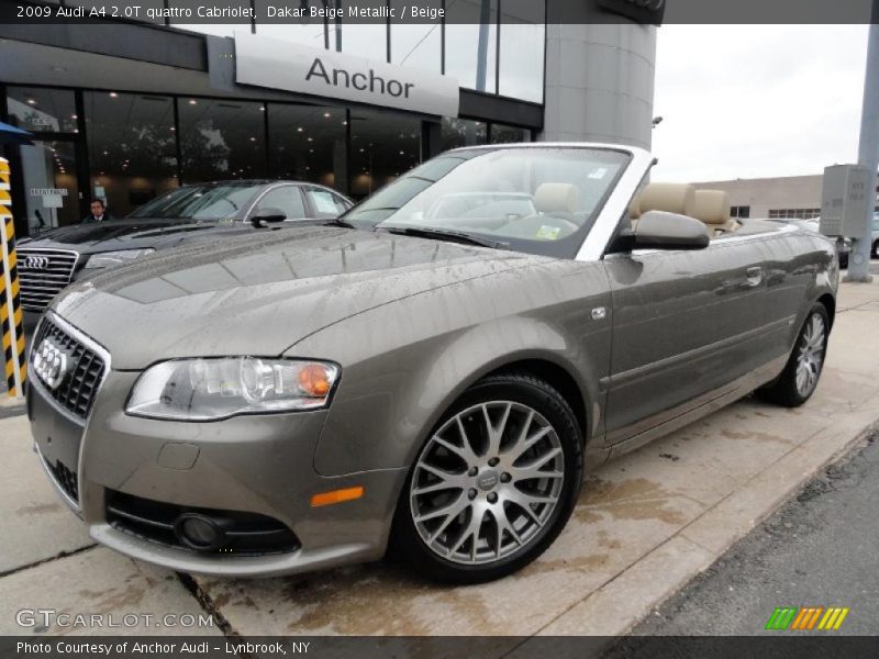 Dakar Beige Metallic / Beige 2009 Audi A4 2.0T quattro Cabriolet