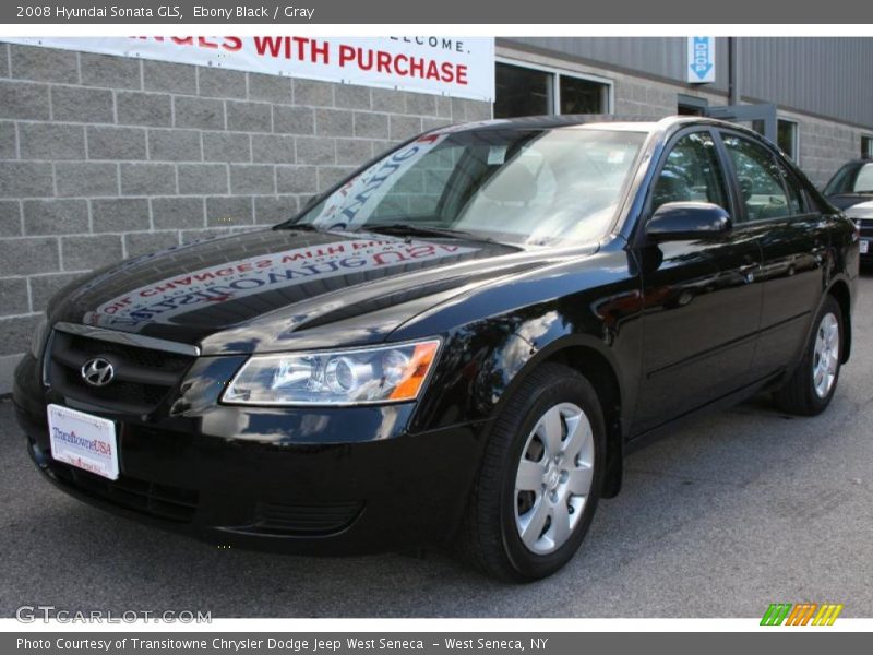 Ebony Black / Gray 2008 Hyundai Sonata GLS