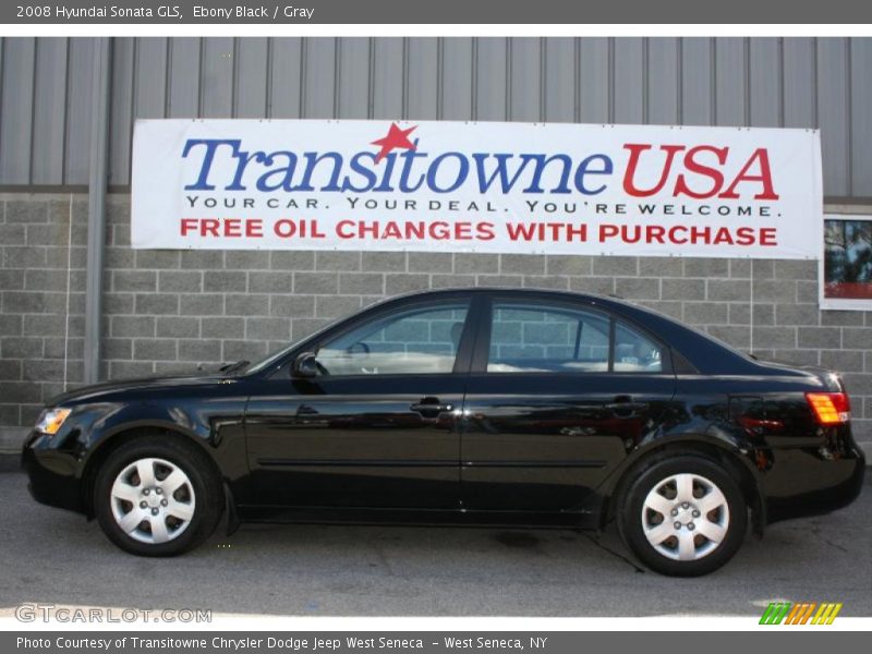 Ebony Black / Gray 2008 Hyundai Sonata GLS