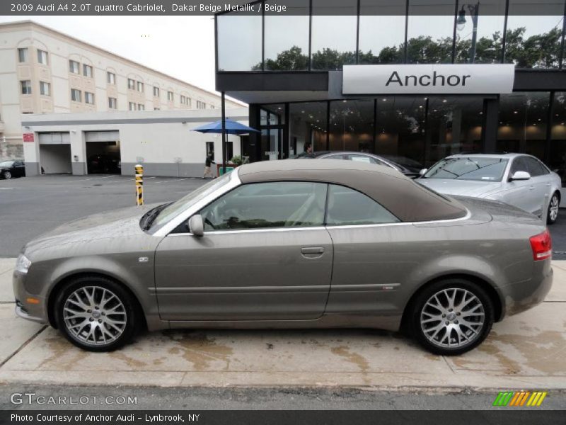 Dakar Beige Metallic / Beige 2009 Audi A4 2.0T quattro Cabriolet