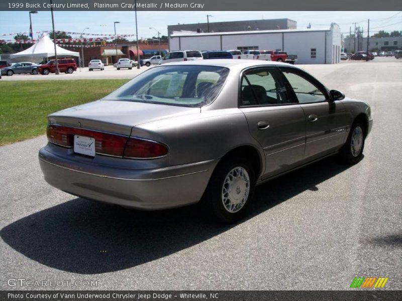 Platinum Gray Metallic / Medium Gray 1999 Buick Century Limited