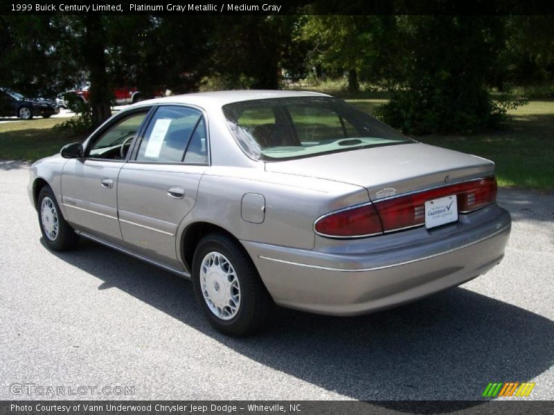 Platinum Gray Metallic / Medium Gray 1999 Buick Century Limited