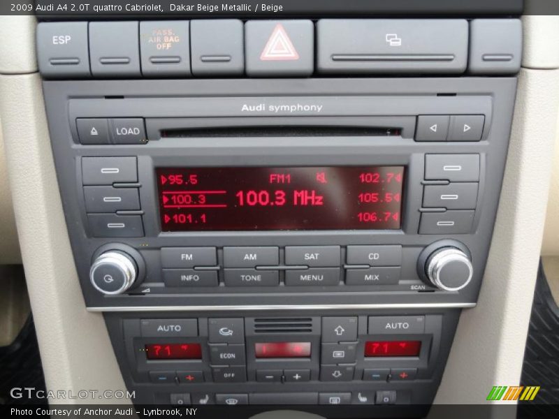 Dakar Beige Metallic / Beige 2009 Audi A4 2.0T quattro Cabriolet