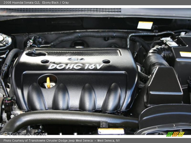 Ebony Black / Gray 2008 Hyundai Sonata GLS