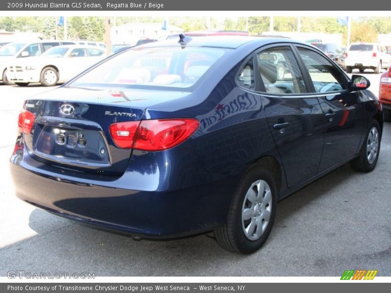 Regatta Blue / Beige 2009 Hyundai Elantra GLS Sedan