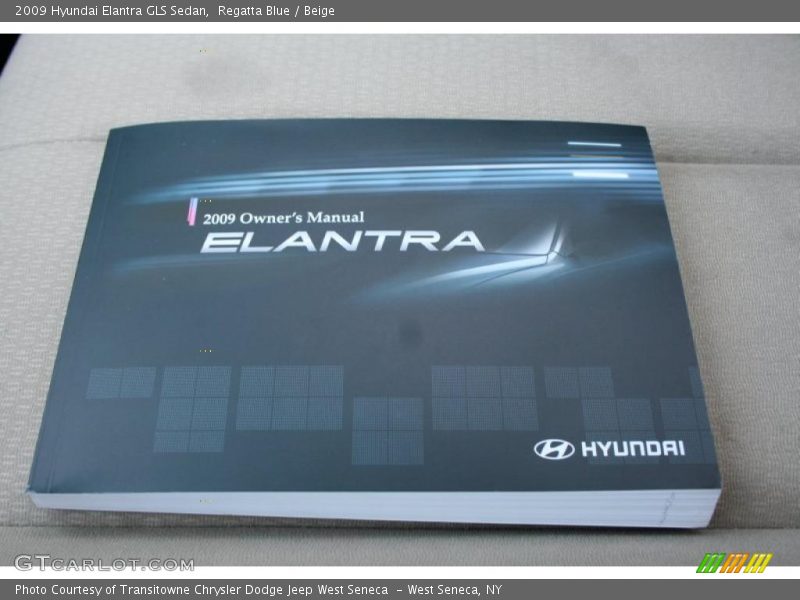Regatta Blue / Beige 2009 Hyundai Elantra GLS Sedan