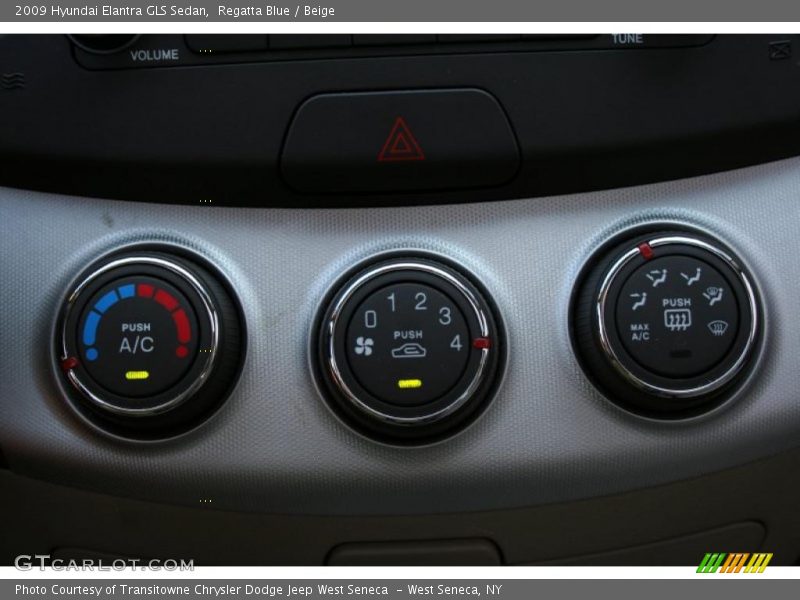 Regatta Blue / Beige 2009 Hyundai Elantra GLS Sedan