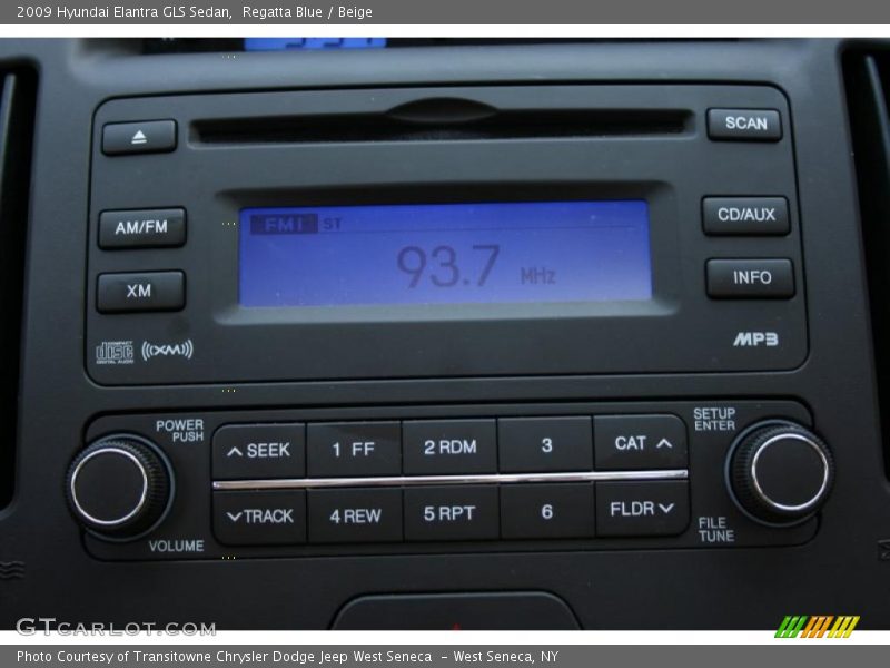 Regatta Blue / Beige 2009 Hyundai Elantra GLS Sedan