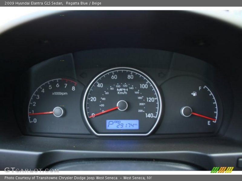 Regatta Blue / Beige 2009 Hyundai Elantra GLS Sedan