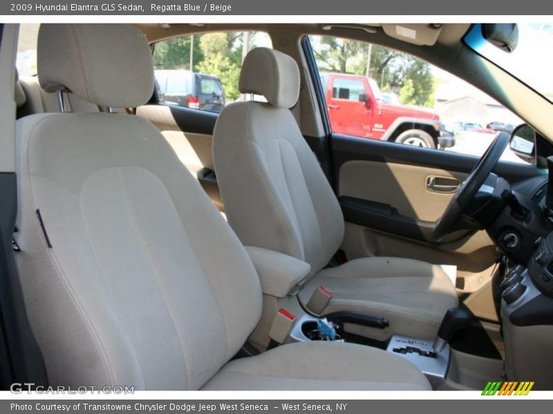 Regatta Blue / Beige 2009 Hyundai Elantra GLS Sedan