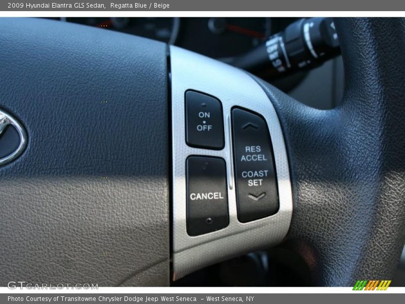Regatta Blue / Beige 2009 Hyundai Elantra GLS Sedan