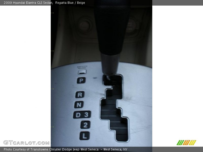 Regatta Blue / Beige 2009 Hyundai Elantra GLS Sedan