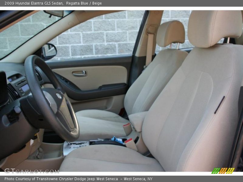 Regatta Blue / Beige 2009 Hyundai Elantra GLS Sedan