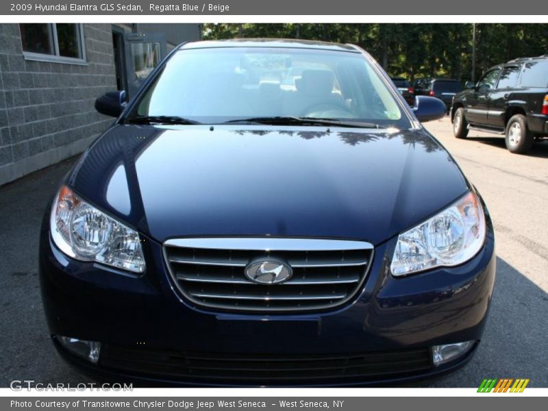 Regatta Blue / Beige 2009 Hyundai Elantra GLS Sedan