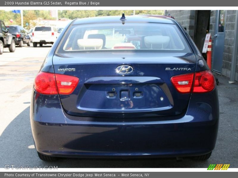 Regatta Blue / Beige 2009 Hyundai Elantra GLS Sedan