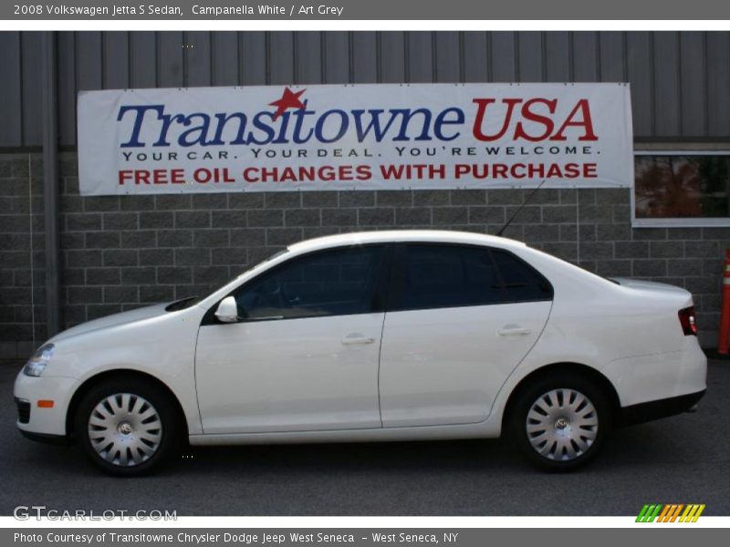 Campanella White / Art Grey 2008 Volkswagen Jetta S Sedan