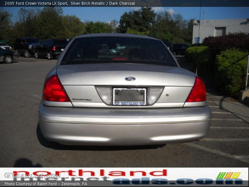 Silver Birch Metallic / Dark Charcoal 2005 Ford Crown Victoria LX Sport
