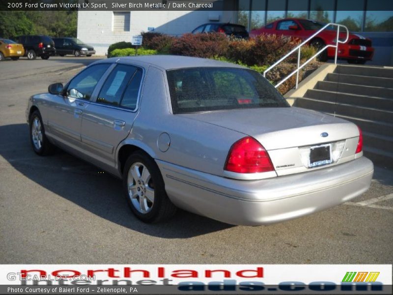 Silver Birch Metallic / Dark Charcoal 2005 Ford Crown Victoria LX Sport