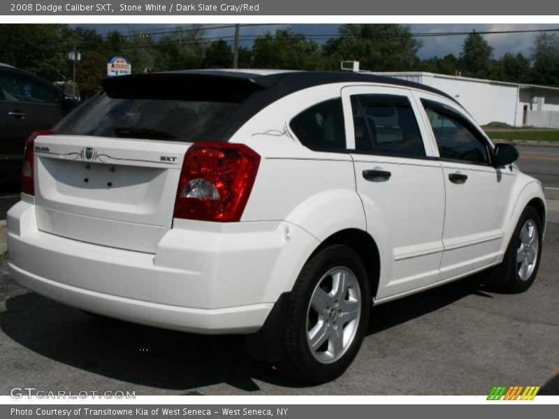 Stone White / Dark Slate Gray/Red 2008 Dodge Caliber SXT