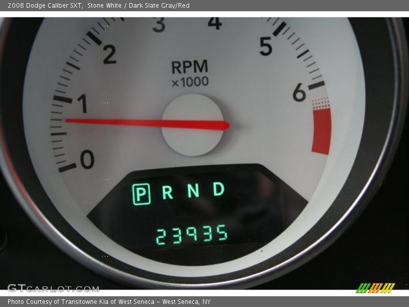 Stone White / Dark Slate Gray/Red 2008 Dodge Caliber SXT