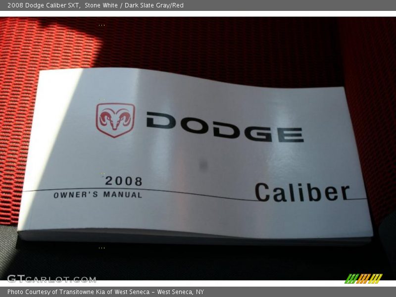 Stone White / Dark Slate Gray/Red 2008 Dodge Caliber SXT
