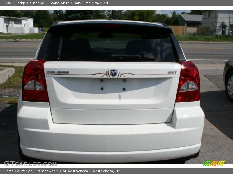 Stone White / Dark Slate Gray/Red 2008 Dodge Caliber SXT