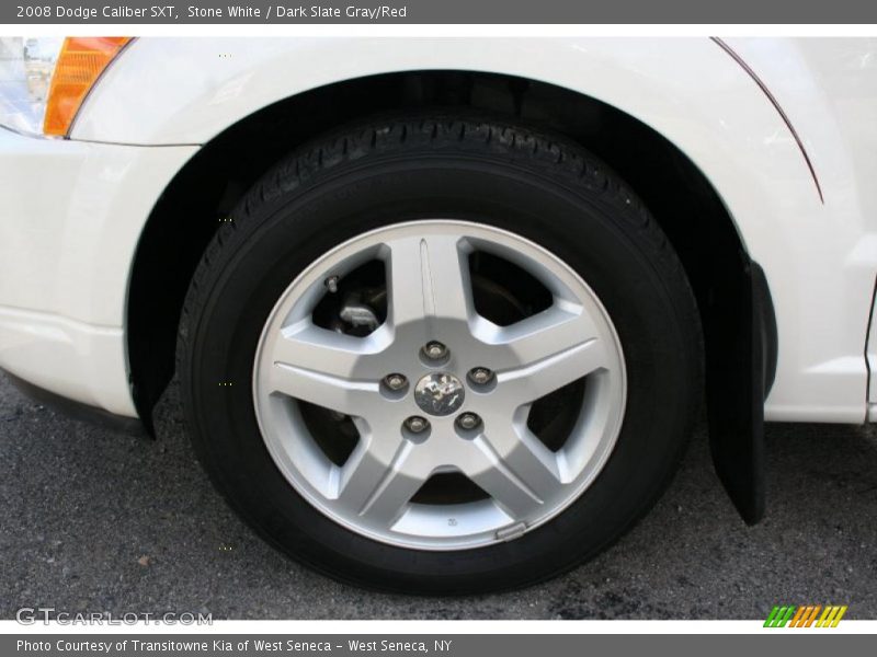 Stone White / Dark Slate Gray/Red 2008 Dodge Caliber SXT
